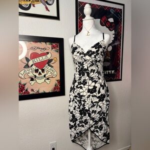 City Triangles White & Black Floral Dress